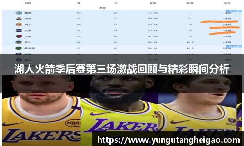 湖人火箭季后赛第三场激战回顾与精彩瞬间分析